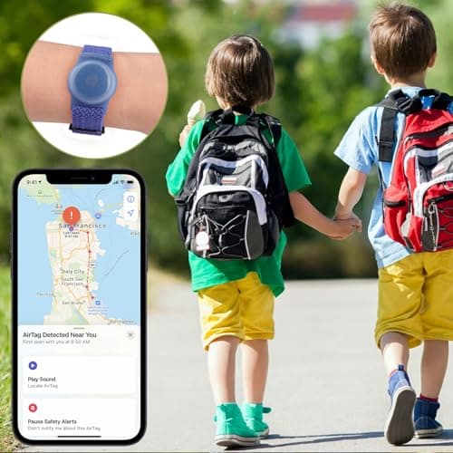 Airtag Watch Strap for Kids, Air-Tag 2nd & 1st Gen Wristband Holder for Apple Item Finder, Stretchy Adjustable Bracelet for Child Boys Girls — view 5