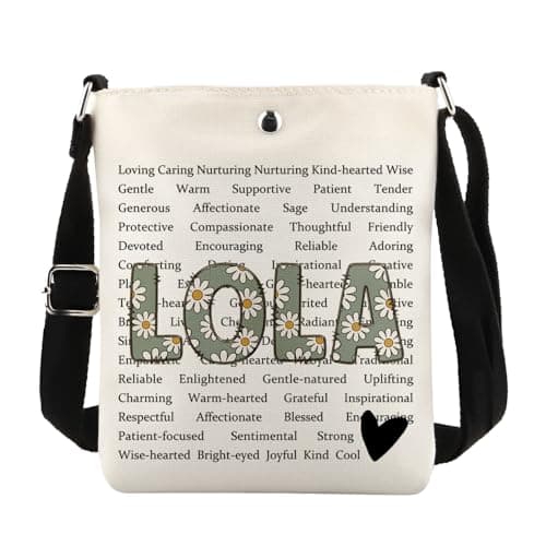 KUIYAI Lola Crossbody Bag for Filipino Grandma, Lola Gift, Lola Grandmother Gift, Best Lola Ever, Mother's Day Gift for Grandmother (lolaXKuk)