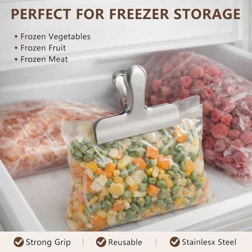 OAMCEG 3-inch Heavy Stainless Steel Food Bag Clips Set - 20 Pcs — view 5