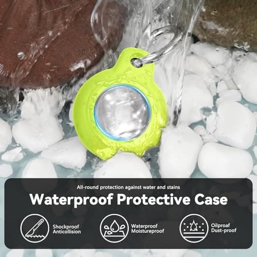 TNSNK for AirTag Holder Keyring, 1 Pack,Fluorescent Green — view 2