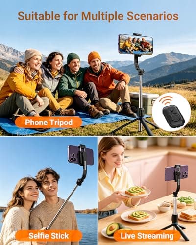 GRIFEMA Selfie Stick Tripod 107cm Extendable, 360 Rotating Mount — view 6