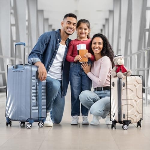 XCRPRT 2 PCS Clear PVC Suitcase Cover Protectors, 30 Inch Luggage Cover Protector Bag with Luggage Tag*2, Waterproof Suitcase Protective Cover, Travel Luggage Cover Elastic for Wheeled Suitcase 30'' — view 5