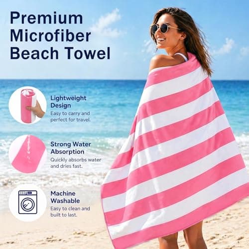 Hopton Microfibre Beach Towels For Adults,160 X 90cm Quick Dry Beach Towel — view 2