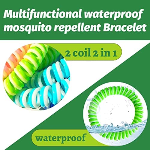 Mosquito Repellent Bracelet 12 Pack, PandyCare Insect, Midge & Mosquito Bands Wristbands for Adults, Kids & Baby - 2 Coils in 1, Waterproof, 100% Natural Plant Essential Oil, Deet Free with 300 Hours — view 6