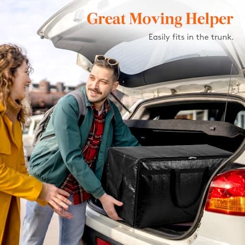 Lifewit 6 Pack Large Moving Bags with Lids and Sturdy Handles, Black — view 4