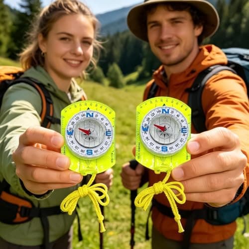 Hiking and Survival Navigation Equipment with a Neck Strap — view 3
