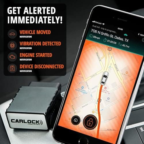 CARLOCK Anti Theft Car Device - Real Time UK 4G LTE Car GPS Tracker & Car Alarm System Security - OBD & Phone App - Auto Van Vehicles Tracking & Instant Alert of Suspicious Behavior — view 3