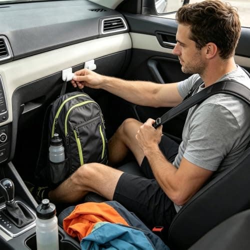 Hidden Interior Storage Hooks| Purse Hook For Car No Drill Organizer Holder — view 6