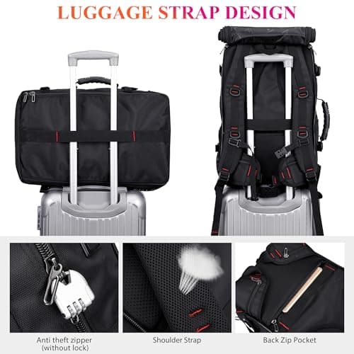 WITZMAN Carry on Travel Backpack for Men Airline Approved Fits 16" Laptop — view 5