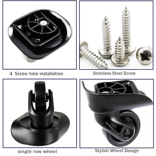 cddcwz 2 Pairs Suitcase Replacement Wheels，Replacement Wheels Spare — view 3