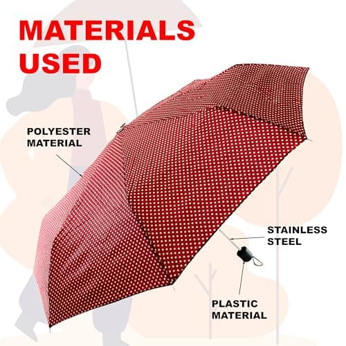 2Pcs Foldable Umbrella, Compact Black & Multicolor, Windproof Strong, Waterproof Stick Travel Umbrella for Women & Men, Ideal for Home & Rain Use — view 3