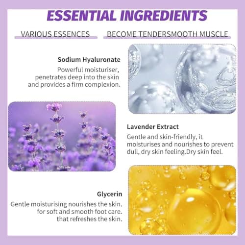 Foot Peel Mask 8 Pack Lavender Aloe Exfoliating Foot Care Socks — view 6
