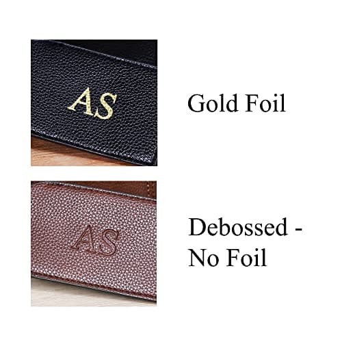 aztex Debossed Faux Leather Travel Cable Organiser, Personalised with Initials, 30 x 16 x 2cm, Brown — view 4