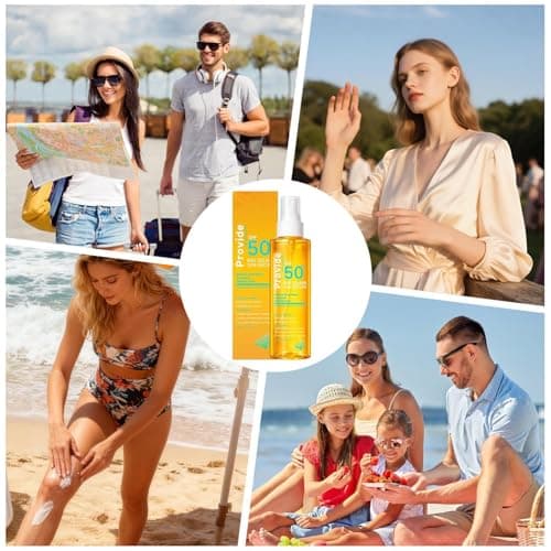 Sunscreen Spray Mist, UV Defense Shield, Outdoor Protection with Quick Absorb, Body Hydration with Lightweight Texture, Cosmetic Accessory, Travel Beauty Aid for Camping Hiking Fishing Running Cycling — view 4