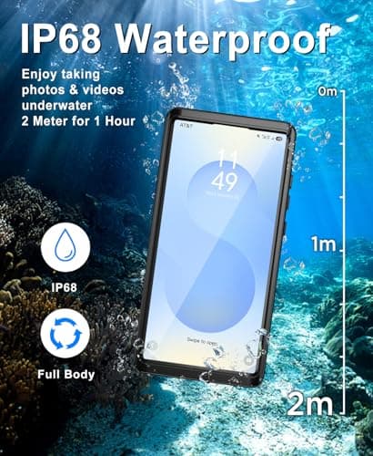 Beeasy for Samsung S25 Case Waterproof Shockproof Dustproof 360 Degree Full Body Heavy Duty Cover Built in Screen Protector, Galaxy S25 Protective Phone Case 6.2 inch Black — view 3