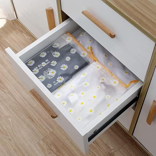 GAOHAN 12 Pcs Shoe Bags Daisy Print Travel Storage Bag Drawstring Shoe Bag — view 5