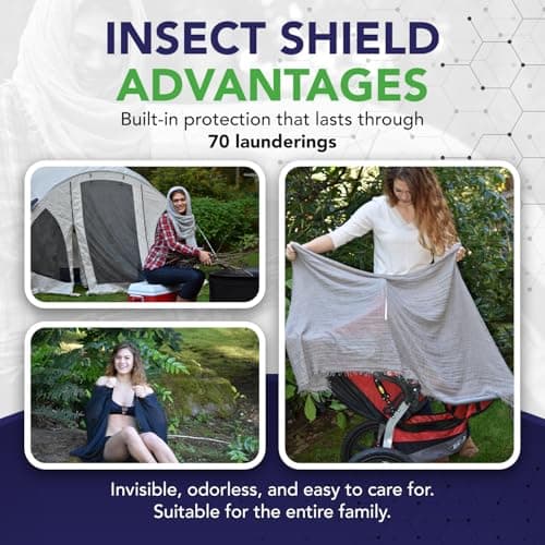 Chloe & Lex Insect Shield Technology Lightweight Scarf - Insect Repellent Clothing for Women, Teal, One Size — view 5