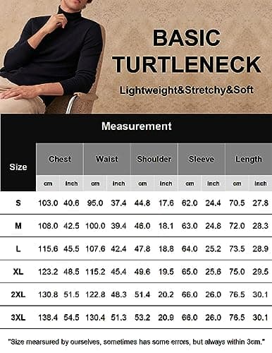 Ekouaer Men's Mock Turtleneck Shirts Long Sleeve Basic Turtle Neck Undershirt Lightweight Thermal Top Red M — view 6