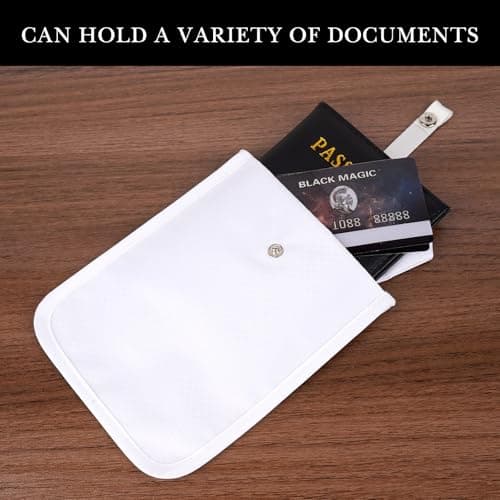 Travel Wallet with Hidden Safe Pocket, Passport Wallet, Credit Cards and Travel Documents, Money Belt for Travel Women and Men Hidden, White, 5.1 x 6.3 inches, Travel Wallte — view 6