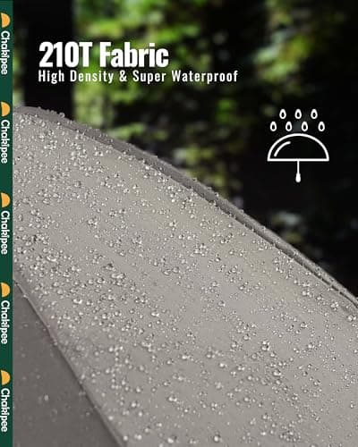 Chakipee Umbrella Windproof Strong Travel Compact Automatic Large Grey Folding Umbrellas for Wind and Rain Resistant - Portable 210T Fabric - 10 Ribs Durable For Mens Women Umbrella — view 6