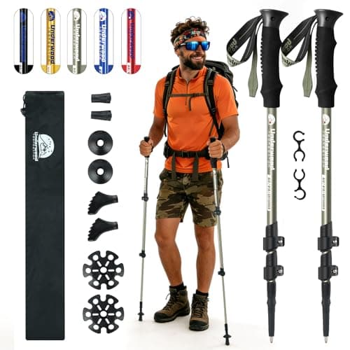 Telescopic Walking Sticks for Men and Women,2 Pack Adjustable Hiking Poles
