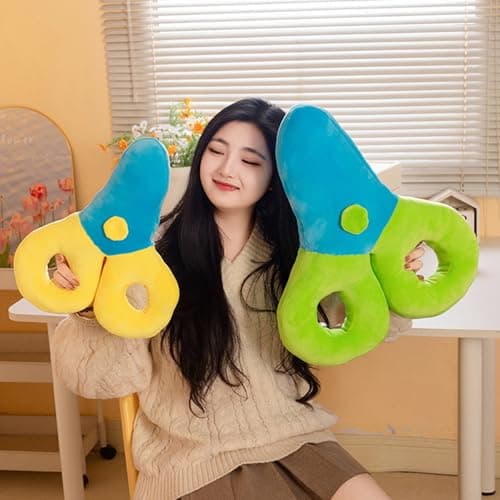 Kalttoy Scissors Themed Plush Stuffed Toy Pillow for Travel, Yellow 25CM — view 2