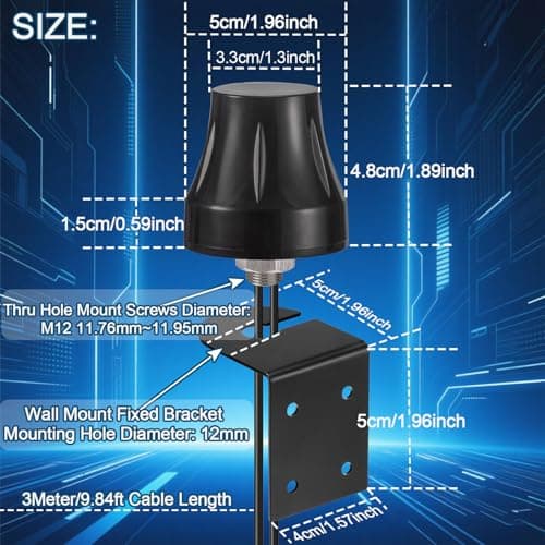 Bingfu 4G LTE Antenna Outdoor SMA MIMO Aerial Fixed Bracket Wall Mount — view 3