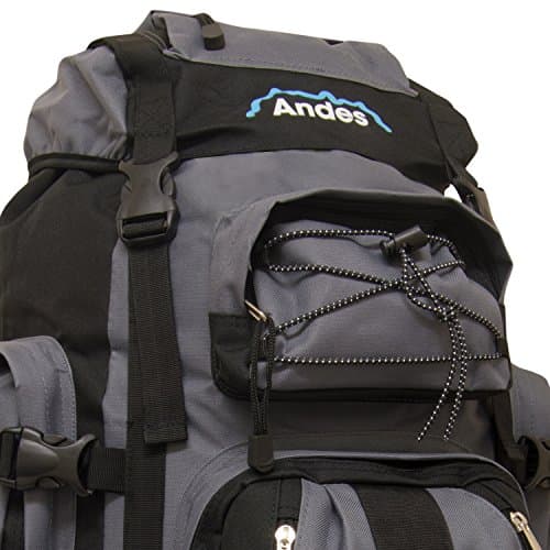 Andes Black/Grey Ramada 120L Extra Large Hiking Camping Backpack/Rucksack Luggage Bag — view 3