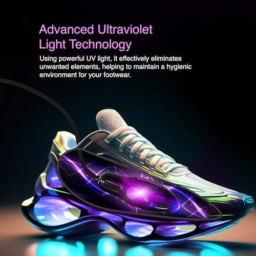 EpixCare UV Shoe Sanitizer for Fungus - Ultraviolet Light Shoes Boots Sneaker Deodorizer Dryer - Electric Boot Cleaner and Sanitizers, Black, Size for all — view 2