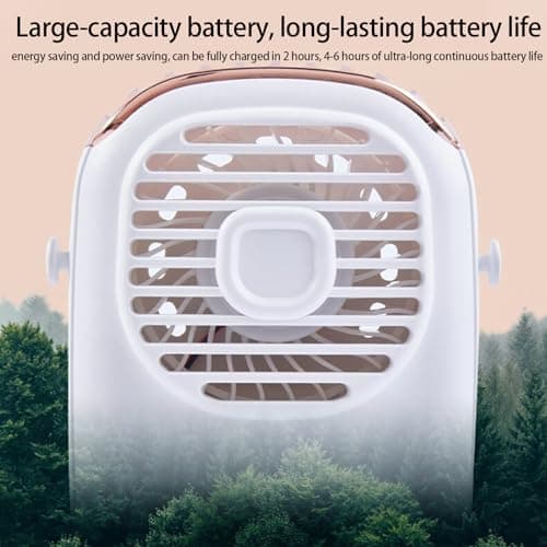 Neck Fan Rechargeable 3-Speed Quiet Handheld — view 4