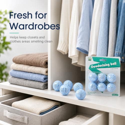 Shoe Deodorizer Balls Shoe Air Freshener and Odour Eliminator 6 Pack — view 4