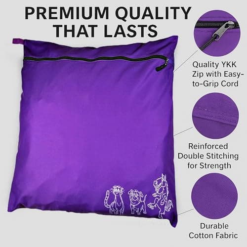 Pet Laundry Bag | Stops Pet Hair Blocking the Washing Machine | Cotton Jumbo Size Wash Bag, YKK Zip, Ideal For Dog Cat Horse — view 4