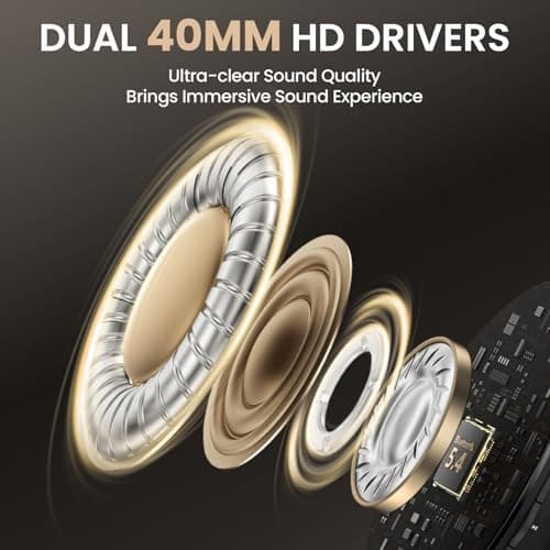 DOQAUS Bluetooth Headphones Over Ear, 9 EQ Mode, 90H Playtime, APP Control — view 5