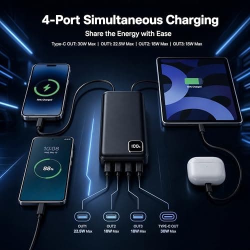Flowhole Power Bank 50000mAh Large Capacity USB C Battery Pack — view 5