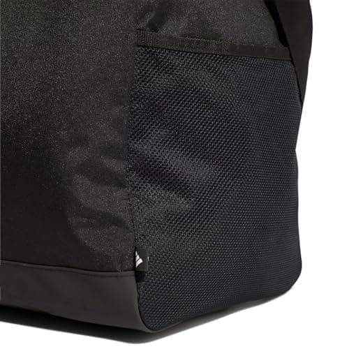 adidas Unisex Essentials Linear Duffel Bag Duffel Bag, Black/Black/White, L — view 5