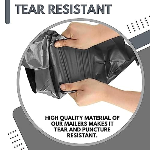 JeeJaan® 50 Pcs Mixed Grey Postage Bags 10 x 14 & 12 x 16-2 Sizes 25 from Each Poly Postal Self Seal Bags Envelope Postal Courier Shipping Mailers Ideal for Shipping Purpose Mixed Grey Mailing Bags — view 4
