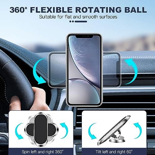 AXFEE Magnetic Mobile Phone Car Mount, Magnet Phone Holder for Car(Sliver) — view 6