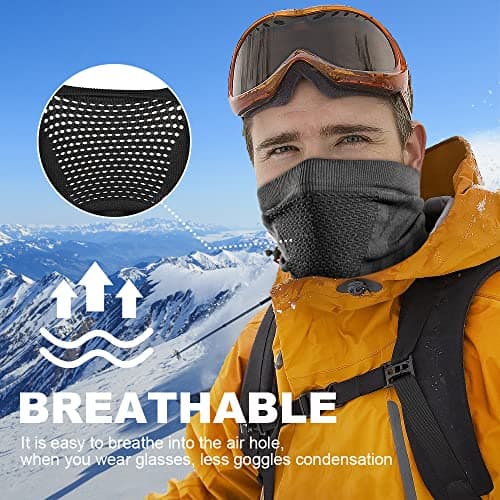 WTACTFUL Winter Neck Warmer Face Mask, Windproof Breathable Anti-Fog — view 5