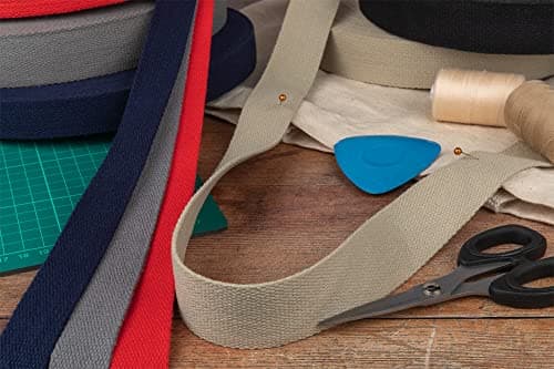 Cotton Bag Strapping - 35mm Wide Premium Rucksack Luggage Strap, Cotton Fabric, Webbing Strap, Heavy Duty Straps, Bag Making Supplies, Upholstery Strap by Discount Fabrics LTD (Natural,5m) — view 5