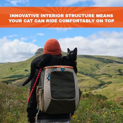 Travel Cat Backpack Carrier - The Navigator Convertible Pet Carrier Backpack - Cat Carrier Backpack with Fully Ventilated Mesh (Earth) — view 2