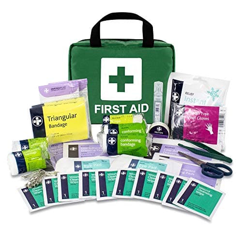 Reliance Medical Burn First Aid Kit in Orange Compact Aura Box & Lewis-PLAST 90 Piece Premium First Aid Kit for Home Car Holiday and Workplace - Includes Bandages — view 5