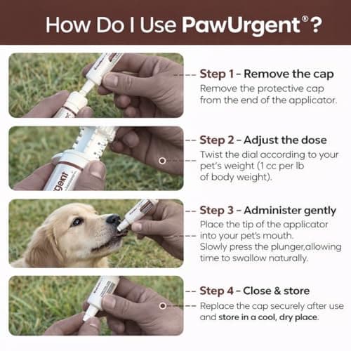 PawUrgent Activated Charcoal Gel for Dogs Poisoning, 30cc Dog First Aid Activated Charcoal, Animal Use Only, Premium Pet Support For Pet Owners — view 5