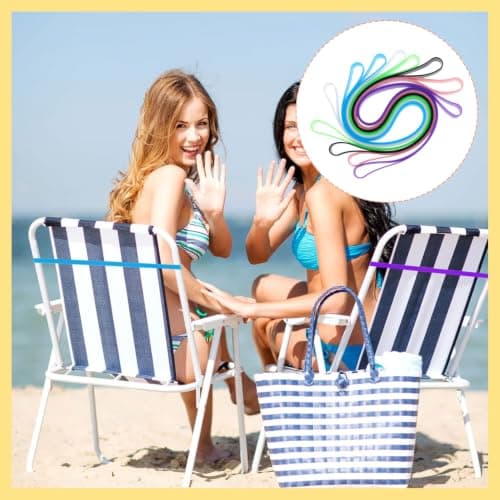 Beach Towel Bands,6 PCS Beach Towel Bands for Sun Loungers — view 2