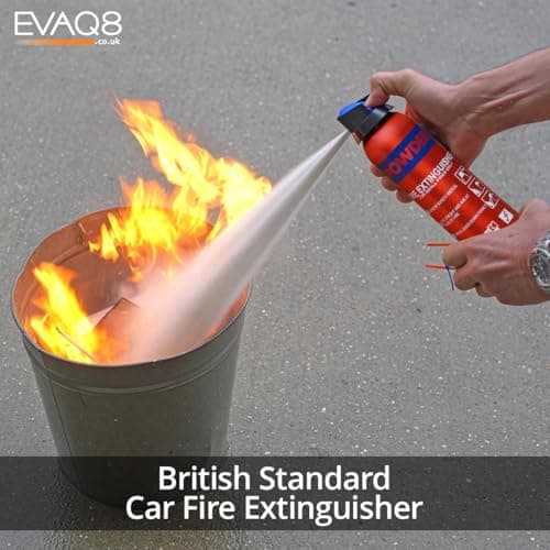 EVAQ8 Car Breakdown Emergency Kit with Fire Extinguisher – Complete Roadside Safety Kit with First Aid, Warning Triangle, Hi Vis Vest, Torch & Blanket — view 3