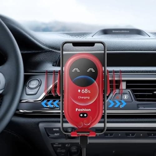 15W Car Phone Holder Wireless Charger, Smart Induction Automatic Clamping, Wireless Car Charger Mount, Air Vent, for iPhone 15 14 13 12 Series & Samsung S24 S23 Series (Black) — view 6