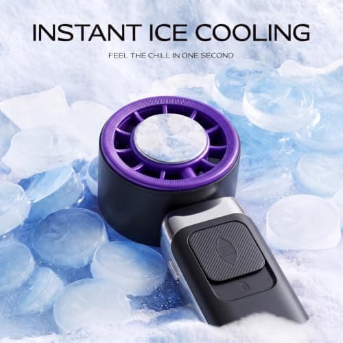 Ventox Rechargeable Handheld Fan, Grey-purple, 3600mAh Battery Up to 12H Cooling Mini Portable Fan with Lanyard, Digital Display, C Type USB Hand Held Fans 100 Speeds, 135° Adjustable Angle Airflow — view 4