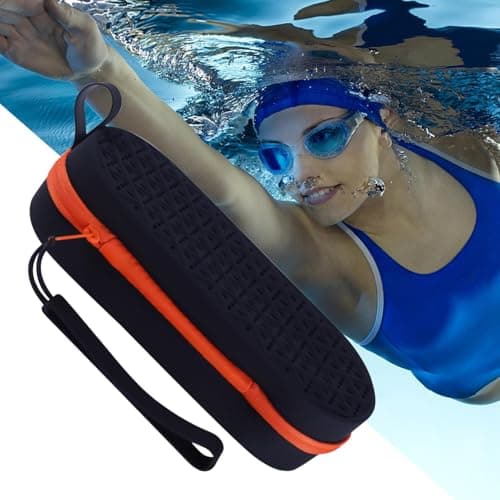 Kixolazr Swimming Goggles Case | Snow Goggles Case - with Drain Hole Zipper Holder Protection Portable Storage Waterproof for Women Men Daily Ski Diving Pool — view 3