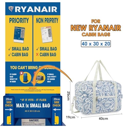 Narwey Ryanair Cabin Bags 40x30x20 Underseat Foldable Travel Duffel Bag — view 2