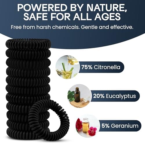 Tanness 12 Pack Mosquito Repellent Bracelet – Non-Toxic DEET-Free Bug & Insect Repellent Bands, Waterproof Mosquito Bands, Bracelets, Travel & Holiday Essentials for Kids & Adults — view 3