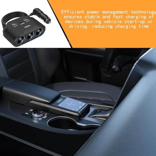 120W USB C Car Charger, Car Phone Charger, Fast Charge USB Car Charger, Fast Charge Adapter Effective for All Vehicles, and Travel — view 3